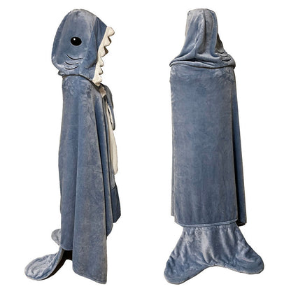 Cute Shark Sleeping Bag Shawl Cape Home