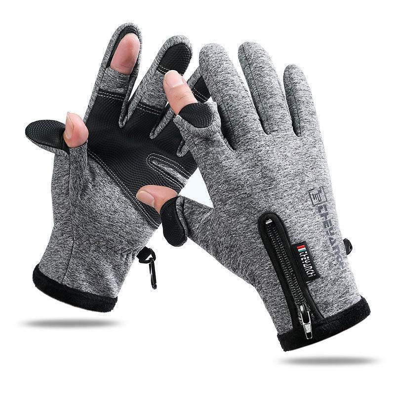 Opened-Finger Gloves Touchscreen Unisex Waterproof Windproof Warm Winter Gloves For Cycling Fishing Skiing - Here2Save