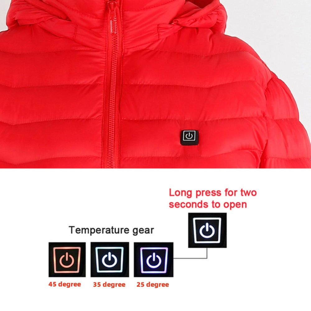 New Heated Jacket Coat USB Electric Jacket Cotton Coat Heater Thermal Clothing Heating Vest Men's Clothes Winter - Here2Save