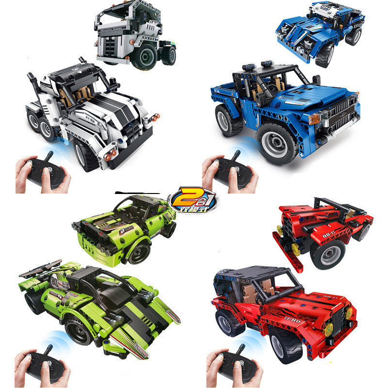 Assembled Small Particle Building Block Toy Car Model