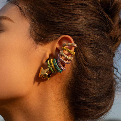 Stainless Steel Diamond Ear Clip Creative - Here2Save