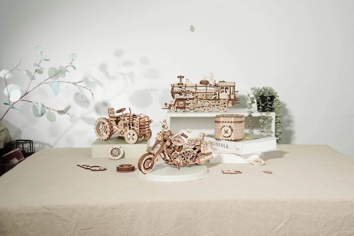 Robotime Rokr Cruiser Motorcycle DIY Wooden Model 420 Pcs Building Block Kits Funny Toys Gifts For Children Adults Dropshipping - Here2Save