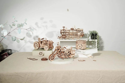 Robotime Rokr Cruiser Motorcycle DIY Wooden Model 420 Pcs Building Block Kits Funny Toys Gifts For Children Adults Dropshipping - Here2Save