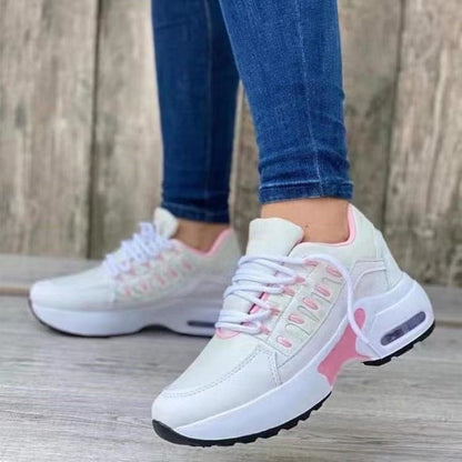 Zapatillas con cordones Mujer Tacón de cuña Zapatos deportivos para correr