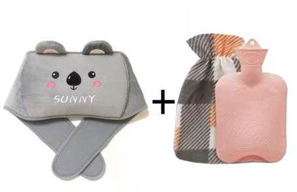 Plush Waist Cover Winter Belly Warmer With Hot Water Bottle - Here2Save