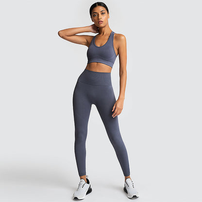 Conjunto Gimnasio Sin Costuras Nylon Mujer Ropa Deportiva