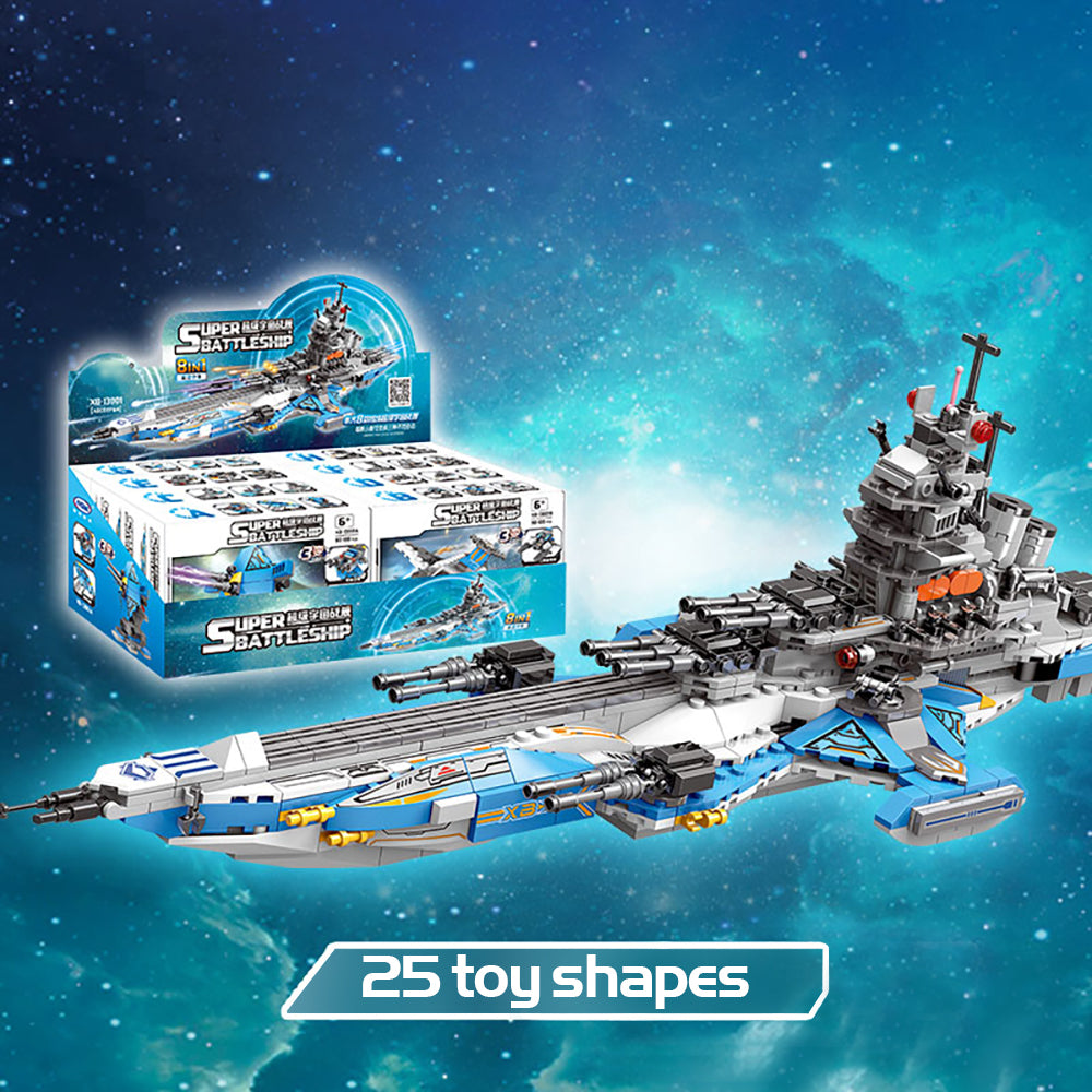 Battleship building block toy