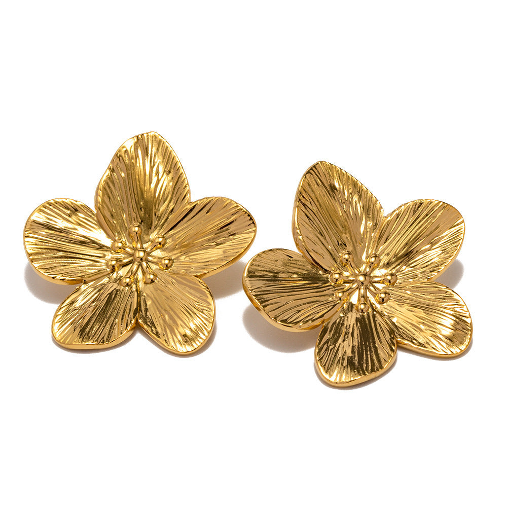 Allysa Flower Gold Earrings