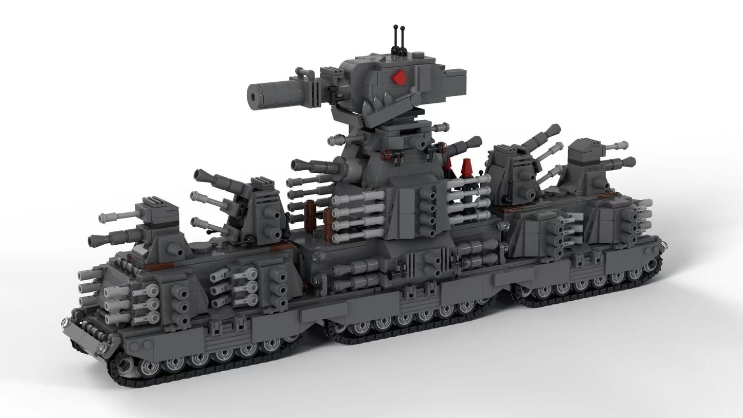 Compatible Building Blocks MOC Restore World Of Tanks KV99KV-44 Model Piecing  Boy Birthday Gift