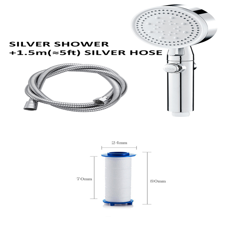 Shower Bath Shower Head Pressurized Large Water Output - Here2Save