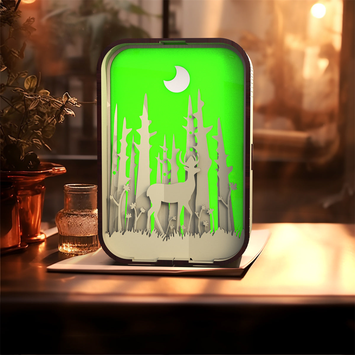 Woodcarving Light Creative Gift Minimalist Bedside Night Light Decoration Desktop Decoration Birthday Gift - Here2Save