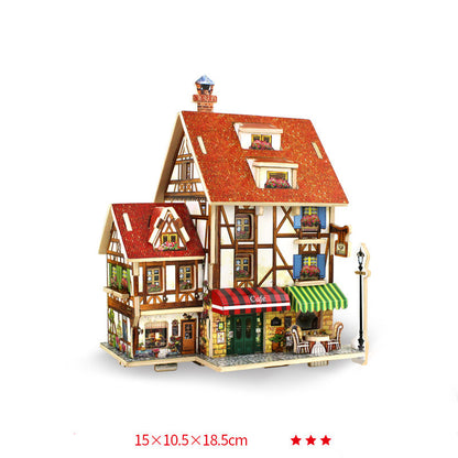 House assembly model 3D wooden three-dimensional puzzle