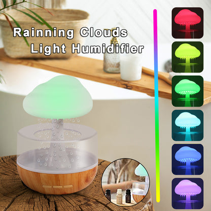 Raining Cloud Humidifier With Night Light Aromatherapy Essential Oil Diffuser Micro Humidifier Relaxing Mood Water Drop Sound For Home - Here2Save