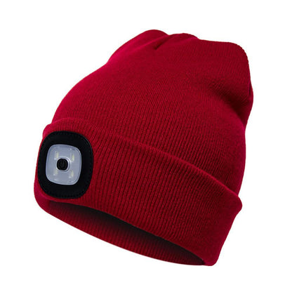 LED Knit Hat Button Cell Type Knitted Hat With Light Glowing