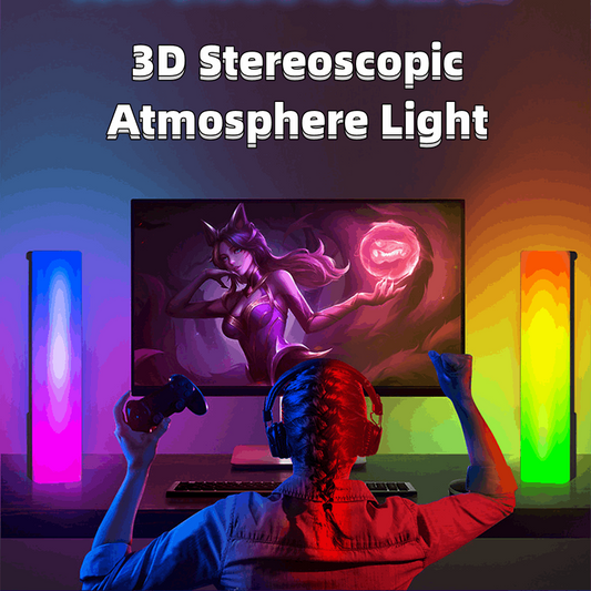 3D RGB Light Pick-up Table Top Ambiance Lamp Colorful Music Voice-activated Rhythm Light Home Decor For PC Game For Holiday Gifts