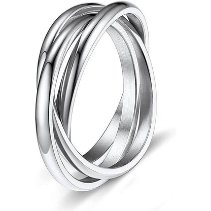 Three-ring Rotating Ring For Couple Creative Personalized Anxiety Relief Rings Women Geometric Jewelry - Here2Save
