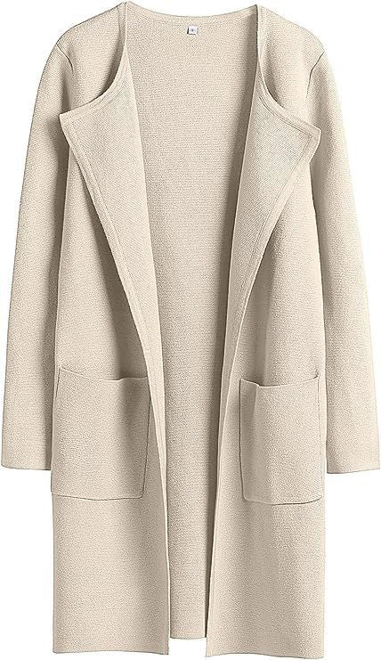 Women's Woolen Coat With Pockets Autumn And Winter Temperament  Slim Fit Mid Length Jacket Comfortable Casual Lapel Coats