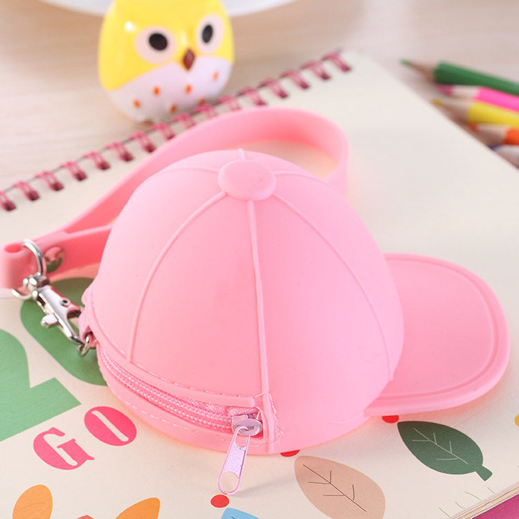 Cute Cartoon Candy Color Hat Silicone Coin Purse