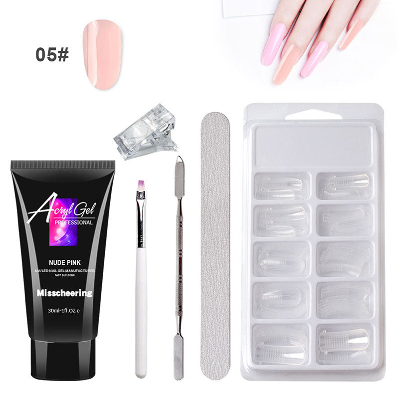 Painless Extension Gel Nail Art Without Paper Holder Quick Model Painless Crystal Gel Set - Here2Save