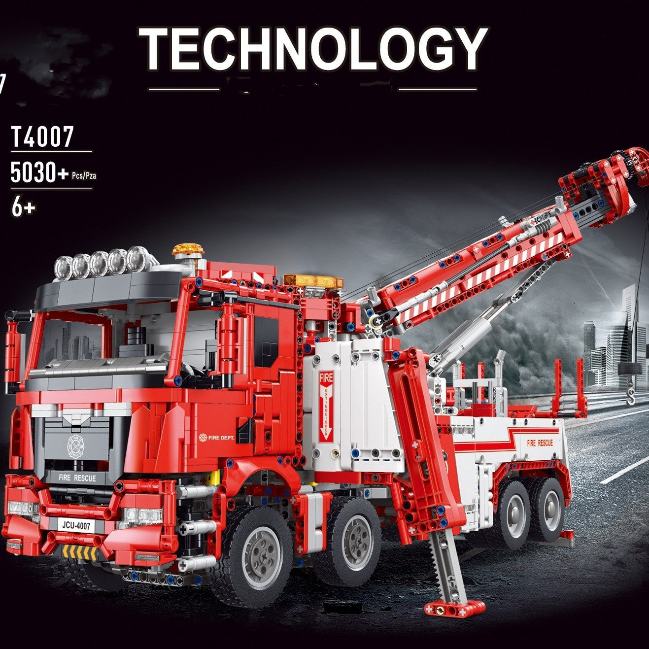 Mechanical Engineering Series Fire Truck - Tank Boy Puzzle Assembling Small Particle Building Blocks