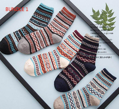 Winter Thick Warm Stripe Wool Socks Casual Sock Business Socks - Here2Save