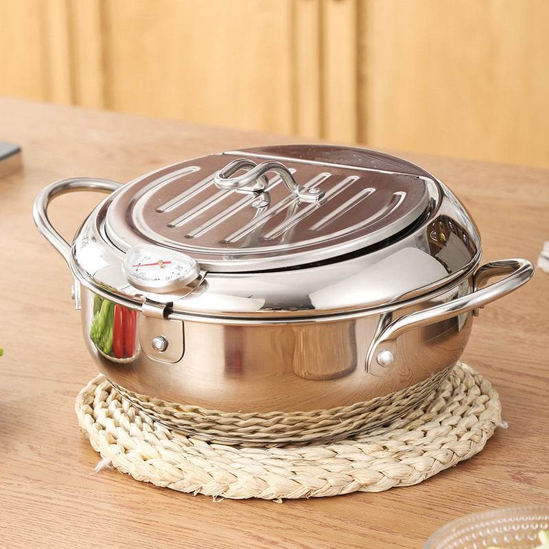 Stainless Steel Telescopic Folding Basket Frying Basket French Fries Degreasing Kitchen Tool - Here2Save