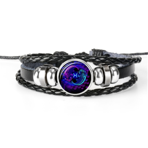 Zodiac Constellation Bracelet Braided Design Bracelet For Men Women Kids