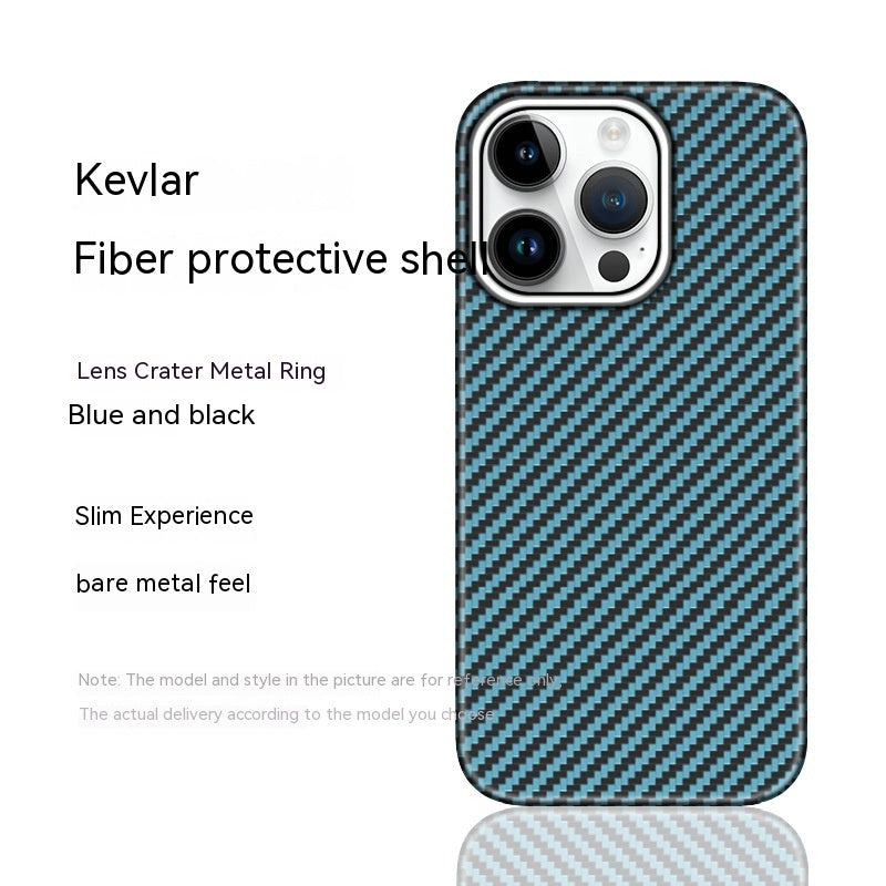 Funda protectora de fibra de carbono para teléfono móvil Kevlar