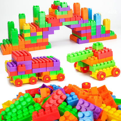 Children's large-particle building blocks educational toys