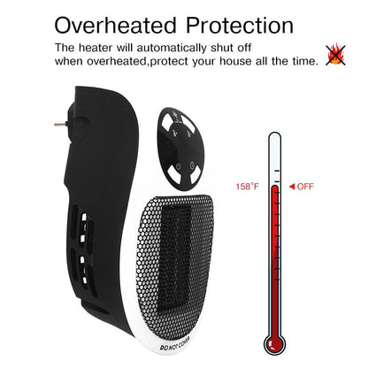 Portable Electric Heater Wall Fan Heater Handy Heating Stove Adjustable Thermostat Radiator Warmer Machine Home Appliance - Here2Save