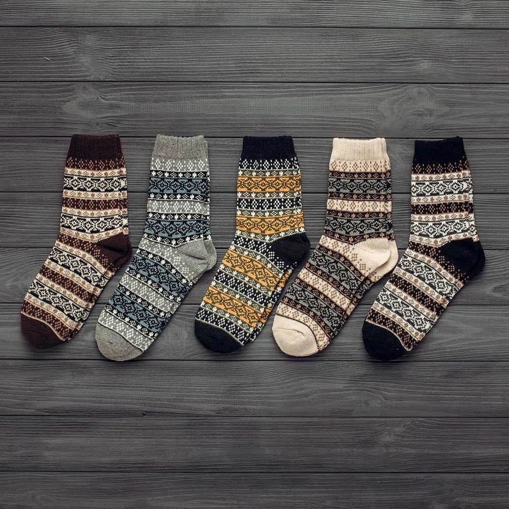 Winter Thick Warm Stripe Wool Socks Casual Sock Business Socks - Here2Save