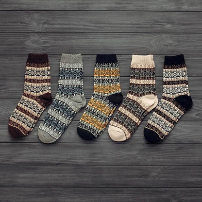 Winter Thick Warm Stripe Wool Socks Casual Sock Business Socks - Here2Save
