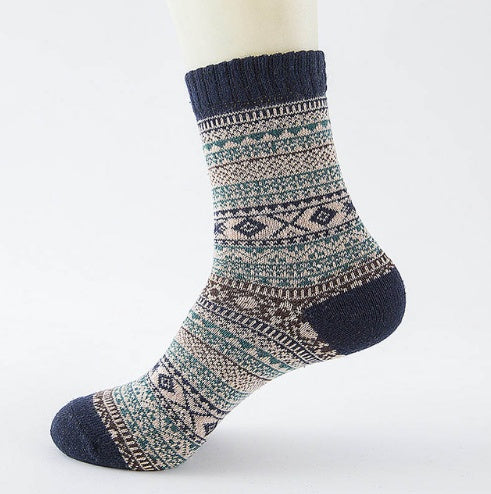 Winter Thick Warm Stripe Wool Socks Casual Sock Business Socks