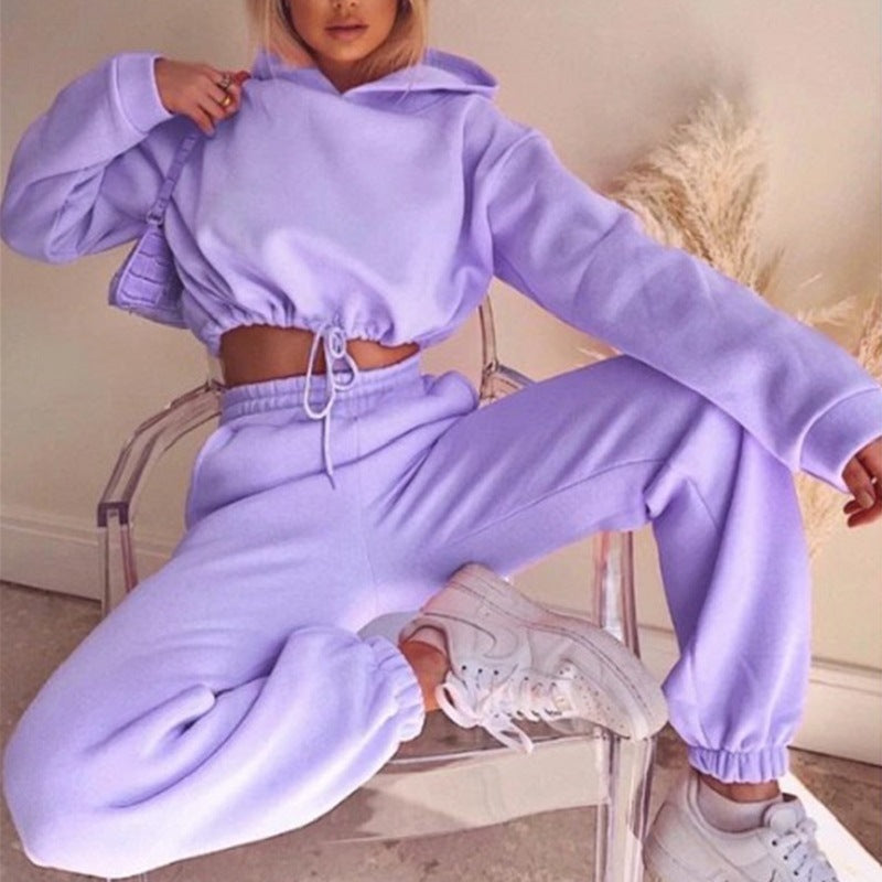 Jogging Suits For Women 2 Piece Sweatsuits Tracksuits Sexy Long Sleeve HoodieCasual Fitness Sportswear - Here2Save