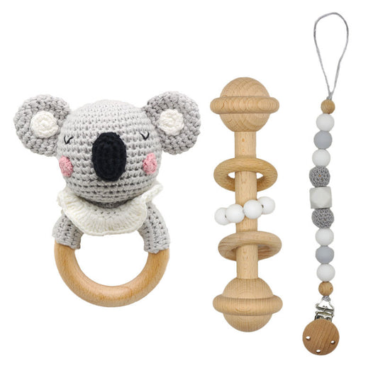 DIY Crochet Molar Appease Toy Koala Animal Molar Stick Baby Teether Kit