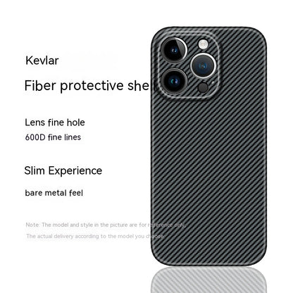 Funda protectora de fibra de carbono para teléfono móvil Kevlar