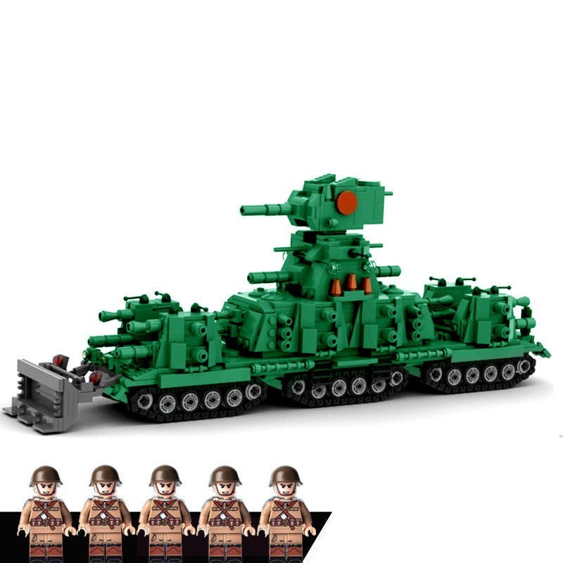 Compatible Building Blocks MOC Restore World Of Tanks KV99KV-44 Model Piecing  Boy Birthday Gift