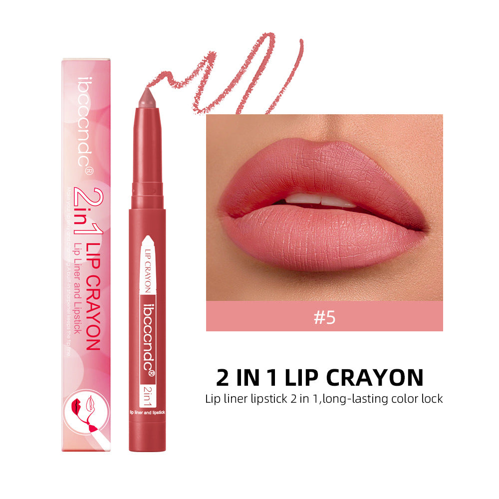 Two-in-one Lip Liner Long Lasting Waterproof Matte