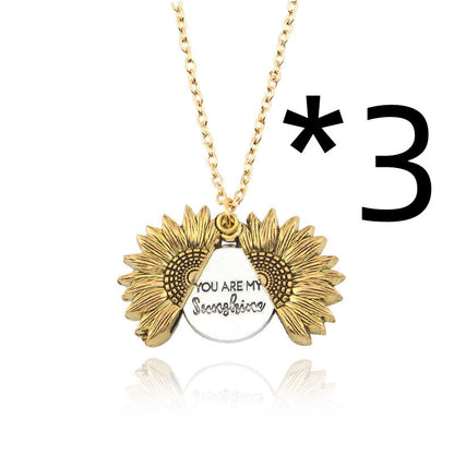 You Are My Sunshine Sunflower Necklace Women Men - Here2Save