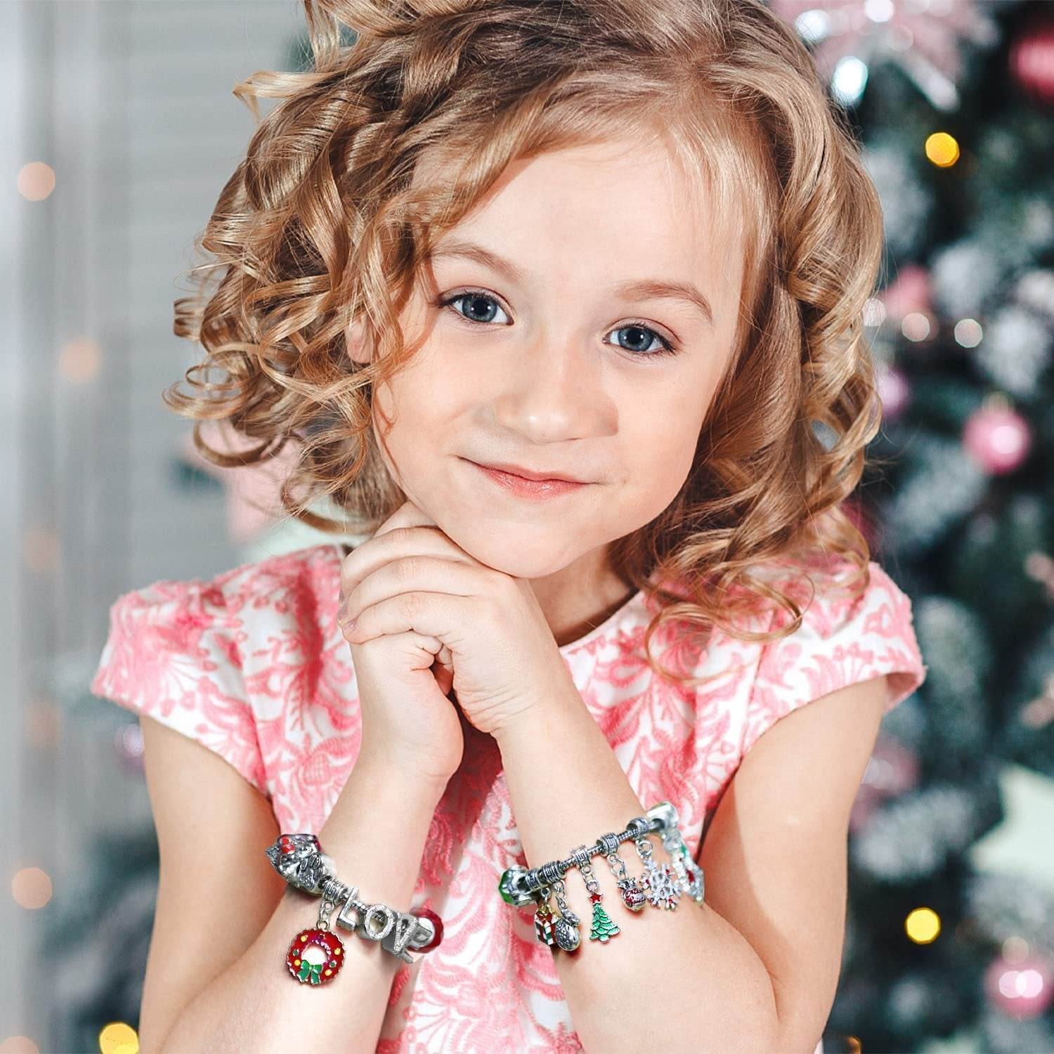Christmas Advent 24 Countdown Calendar Gift Box Bracelet Set - Here2Save