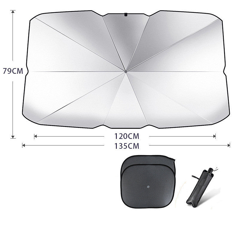 Parasol plegable para parabrisas de coche, sombrilla con protección UV, aislamiento térmico, cubierta para ventana delantera de coche, Protector Interior, Gadgets de verano