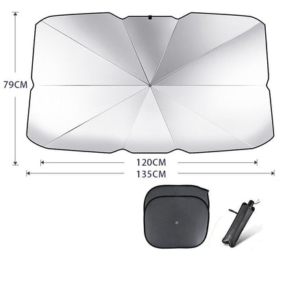 Parasol plegable para parabrisas de coche, sombrilla con protección UV, aislamiento térmico, cubierta para ventana delantera de coche, Protector Interior, Gadgets de verano