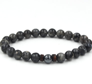 Personality Men's Black Volcanic Stone Bracelet - Here2Save