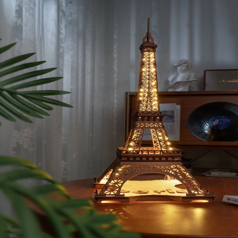 Rolife La Noche De La Torre Eiffel Rompecabezas Grande De Madera Con 4 Espectáculos De Luces Para Regalo