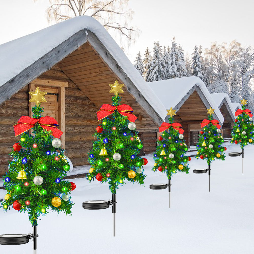 Festival de iluminación solar al aire libre del suelo del árbol de Navidad