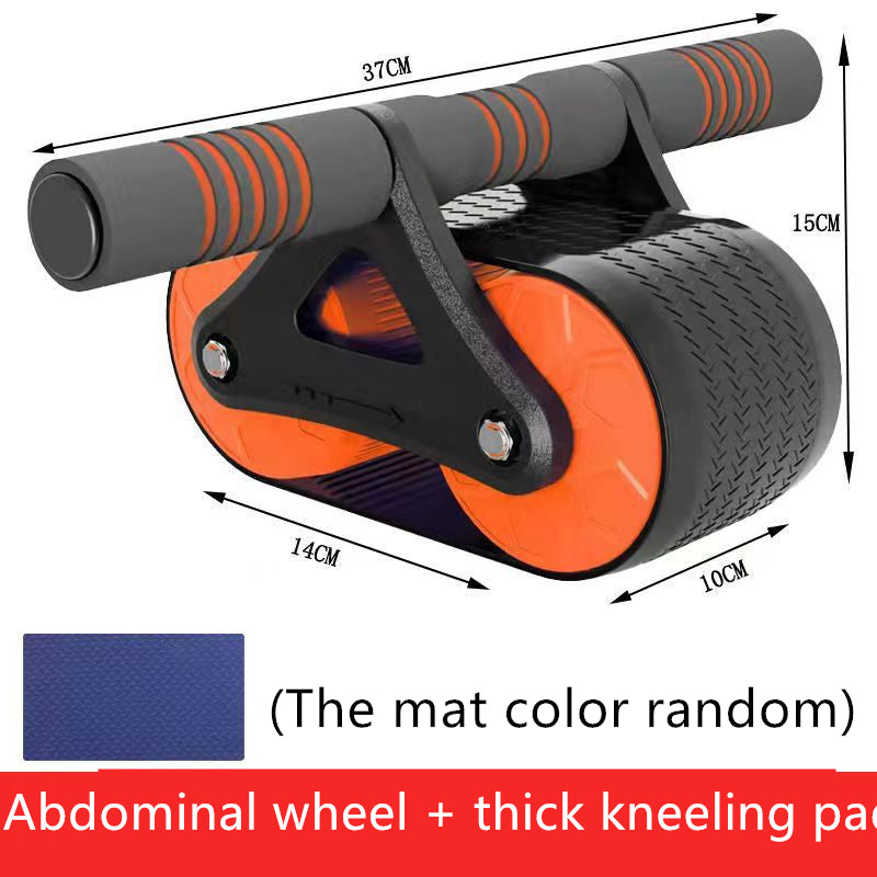 Double Wheel Abdominal Exerciser Women Men Automatic Rebound Ab Wheel Roller Waist Trainer Gym Sports Home Exercise Devices - Here2Save