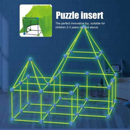 Kit de construcción de fuerte, juego de bloques de construcción, tiendas de juguete para niños, constructor de fortaleza, castillos, túneles, casa de juegos 3d Diy, regalo para niños