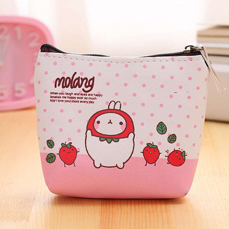 0583 Creative Potato Rabbit Zero Wallet Korean Version PU Waterproof Hand With Small Pocket Mini Cute Coin Earphone Receiving Bag