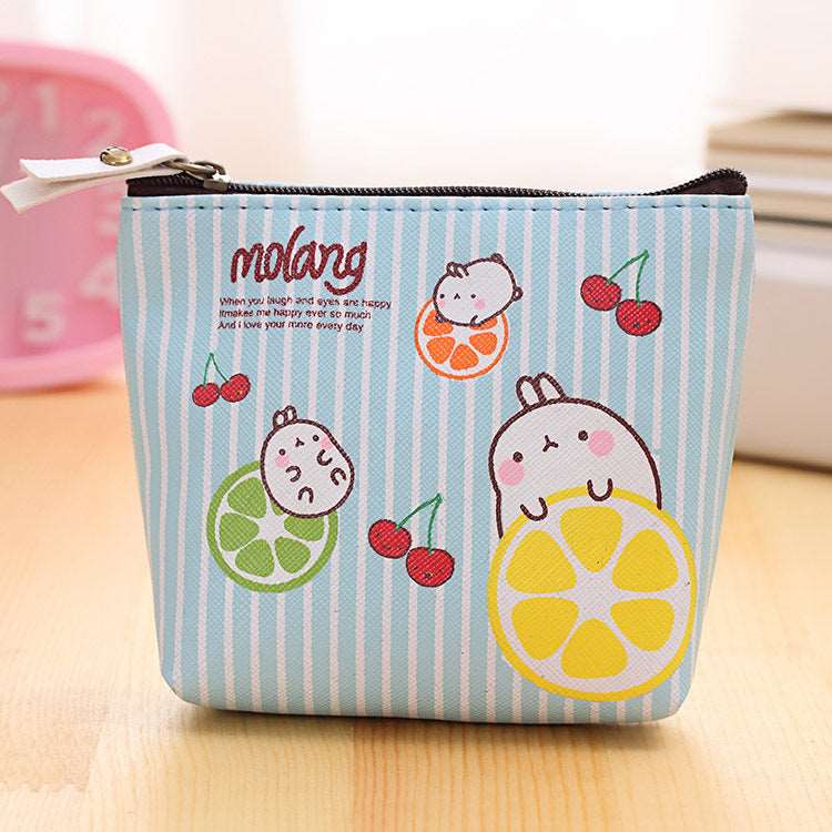 0583 Creative Potato Rabbit Zero Wallet Korean Version PU Waterproof Hand With Small Pocket Mini Cute Coin Earphone Receiving Bag