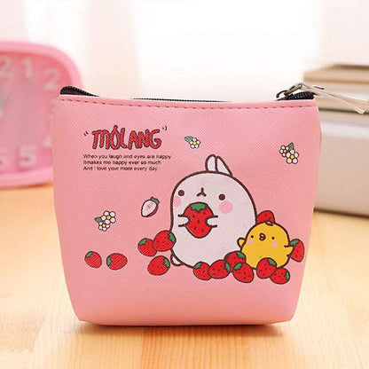 0583 Creative Potato Rabbit Zero Wallet Korean Version PU Waterproof Hand With Small Pocket Mini Cute Coin Earphone Receiving Bag